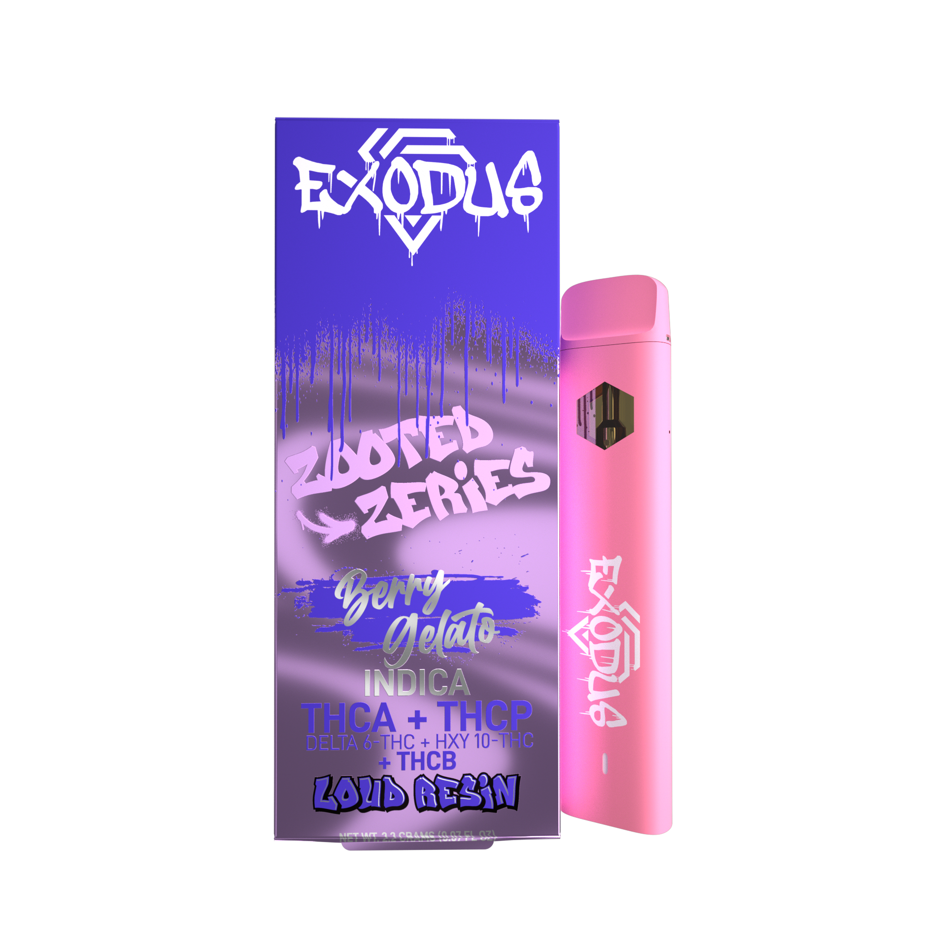 EXODUS LIVE RESIN ZOOTED SERIES DISPOSABLES 2.2G DR.SMOKE X MUSHROOM APES